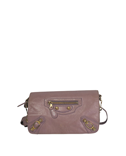 Studded Trio Flap Satchel, front view